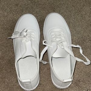White canvas sneakers